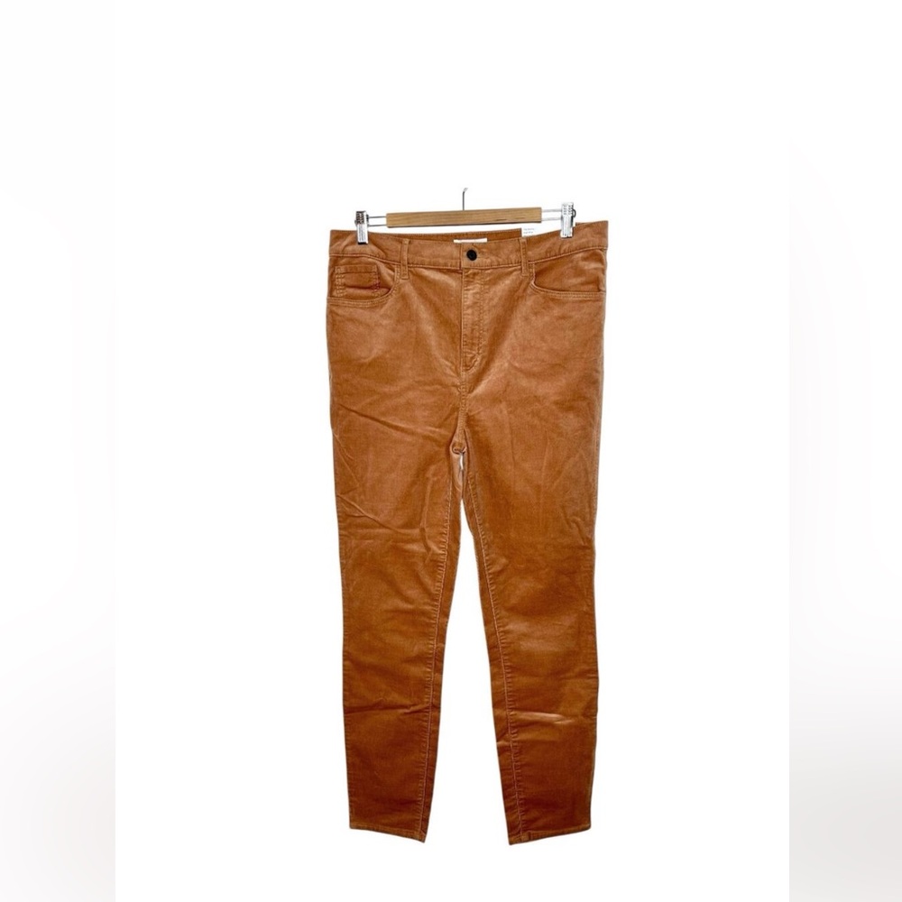 LOFT Skinny High Rise Corduroy Pants Brown Womens Size 31 12 Tan Academia